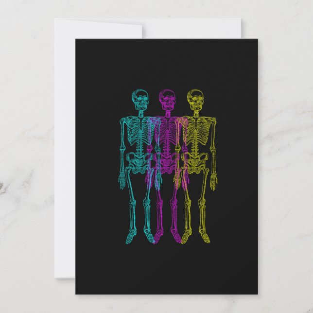Cyan Magenta Yellow Letterpress Skelette (Vorderseite)