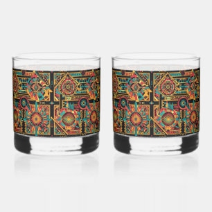 Cyan Mesmeric "Aztec Dream" Getränke Rocks Brille Whiskyglas