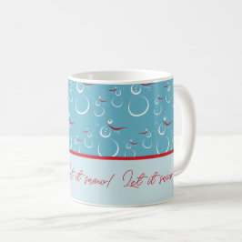 Cyan Red Let It Snow Niedlich Snowman Family Patte Kaffeetasse