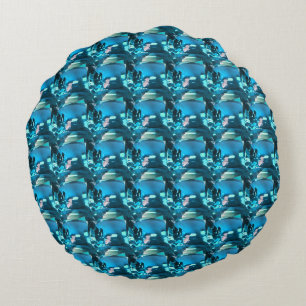 Cyan Rundes Kissen