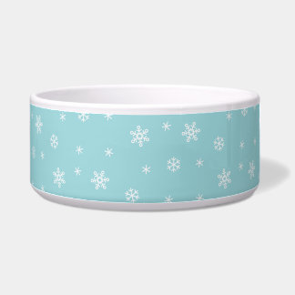 Cyan-Schneeflocken-Muster Feiertag Napf
