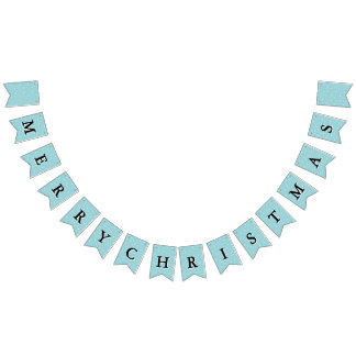 Cyan-Schneeflocken-Muster Personalisiertes Weihnac Wimpelkette