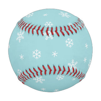 Cyan-Schneemuster-Feiertag Baseball
