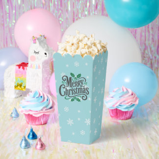 Cyan-Schneemuster-Feiertag Geschenkschachtel