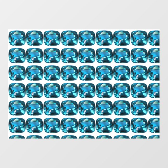 Cyan Sky Blue Fensteraufkleber (Blatt)