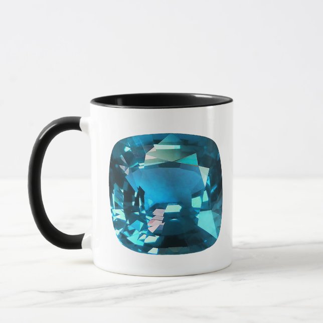 Cyan Sky Blue Tasse (Links)