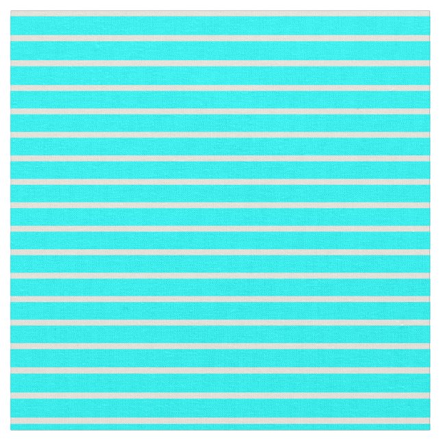 Cyan und Beige Lines Stoff (Nahaufnahme)