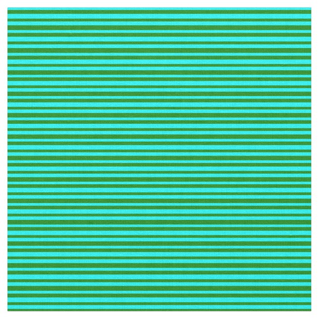 Cyan und Green Striping Muster Stoff (Nahaufnahme)