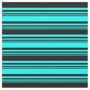 Cyan- und Schwarz-Linse/Streifenmuster Stoff