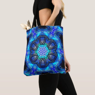 Cyan und sehr blau Kaleidoskop von Wachs Farbe thr