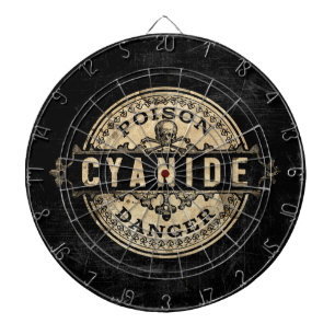 Cyanid Vintage Style Giftlabel Dartscheibe
