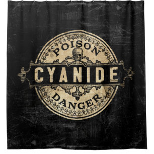 Cyanid-Vintager Art-Gift-Aufkleber Duschvorhang