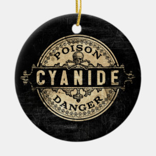 Cyanid-Vintager Art-Gift-Aufkleber Keramikornament