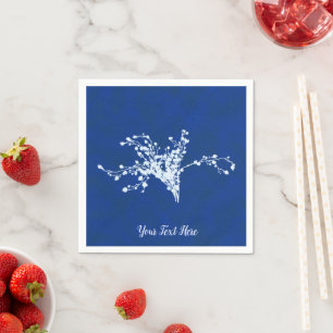 Cyano Print Berries Serviette