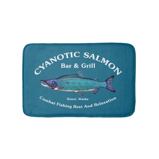 Cyanotic Lachs Bar & Grill Badematte (Vorderseite)