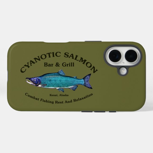 Cyanotic Lachs Bar & Grill Case-Mate iPhone Hülle (Rückseite (Horizontal))