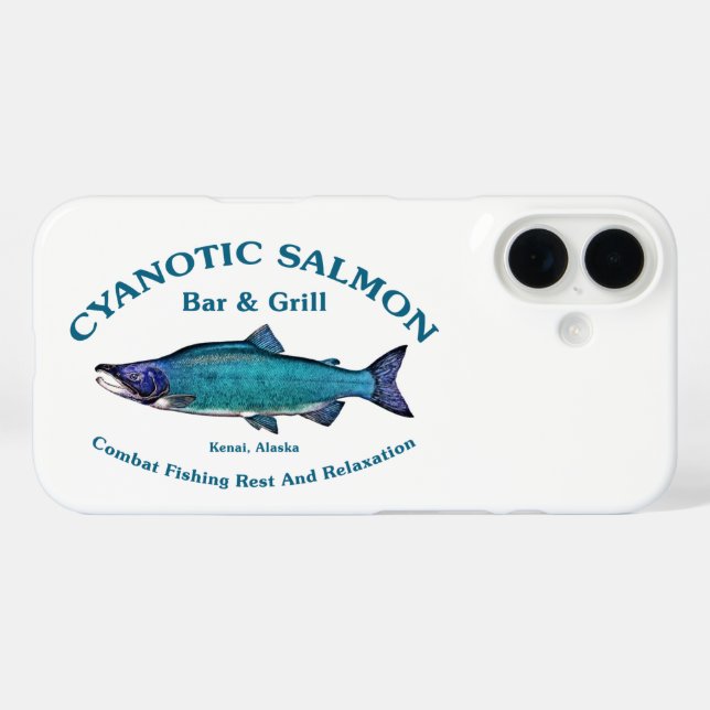 Cyanotic Lachs Bar & Grill Case-Mate iPhone Hülle (Rückseite (Horizontal))