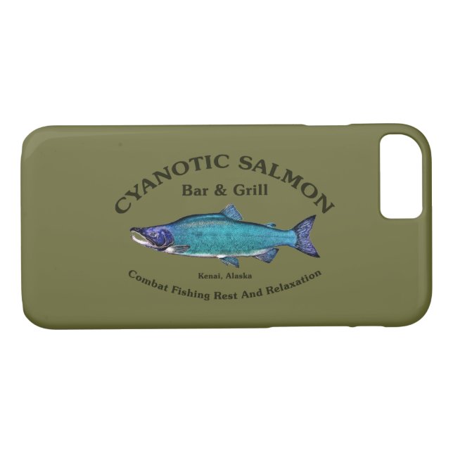 Cyanotic Lachs Bar & Grill Case-Mate iPhone Hülle (Rückseite (Horizontal))