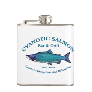 Cyanotic Lachs Bar & Grill Flachmann