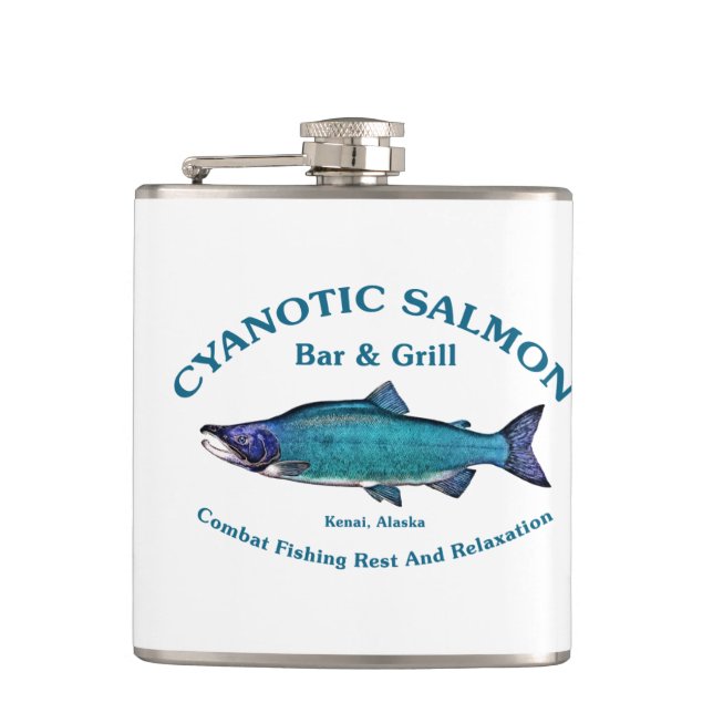 Cyanotic Lachs Bar & Grill Flachmann (Vorderseite)