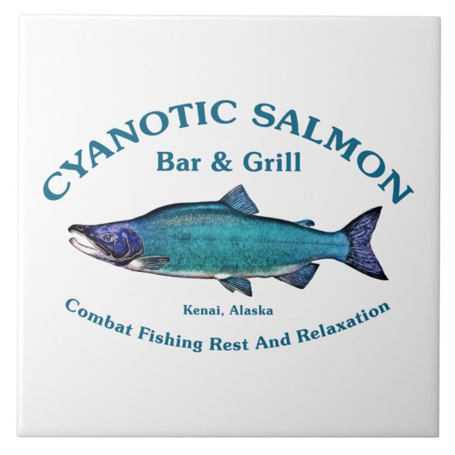 Cyanotic Lachs Bar & Grill Fliese (Vorderseite)