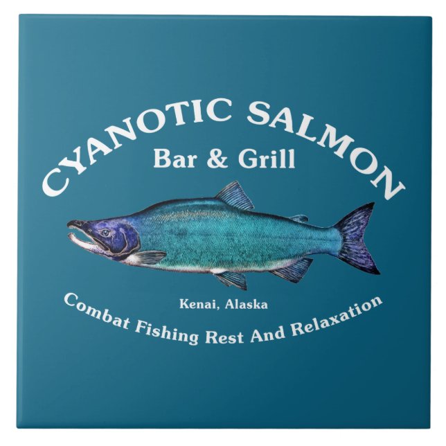 Cyanotic Lachs Bar & Grill Fliese (Vorderseite)