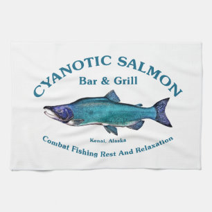 Cyanotic Lachs Bar & Grill Handtuch