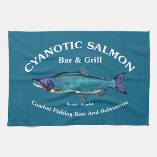 Cyanotic Lachs Bar & Grill Handtuch