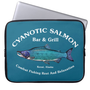 Cyanotic Lachs Bar & Grill Laptopschutzhülle