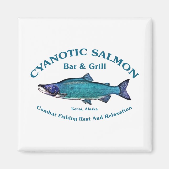 Cyanotic Lachs Bar & Grill Magnet (Vorne)
