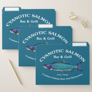Cyanotic Lachs Bar & Grill Papiermappe