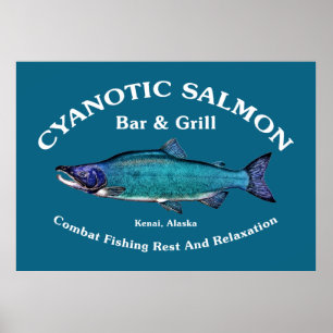 Cyanotic Lachs Bar & Grill Poster