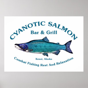 Cyanotic Lachs Bar & Grill Poster
