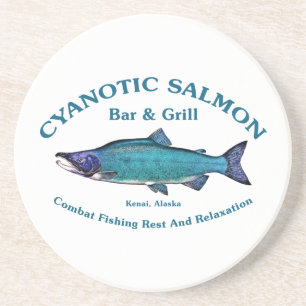 Cyanotic Lachs Bar & Grill Sandstein Untersetzer
