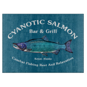 Cyanotic Lachs Bar & Grill Schneidebrett