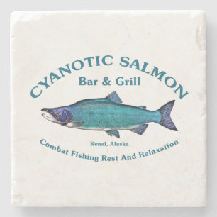 Cyanotic Lachs Bar & Grill Steinuntersetzer