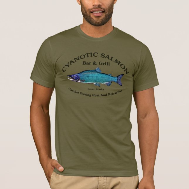 Cyanotic Lachs Bar & Grill T-Shirt (Vorderseite)