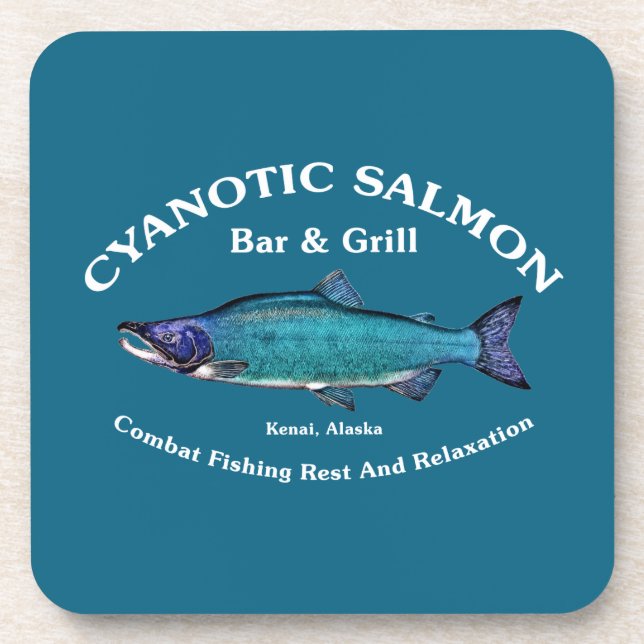 Cyanotic Lachs Bar & Grill Untersetzer (Vorderseite)