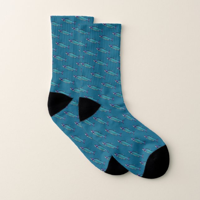 Cyanotische Lachse Socken (Paar)