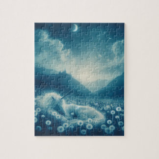 Cyanotype Schlafunicoron Dandelion Dreams Puzzle