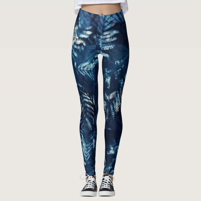 Cyanotypische Leggings (Vorderseite)