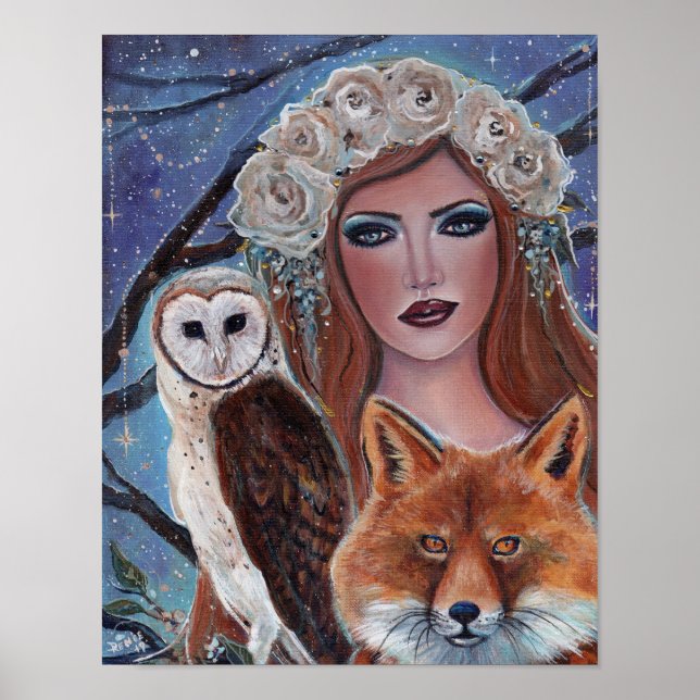 Cybele Goddess of nature art by Renee Lavoie Poster (Vorne)