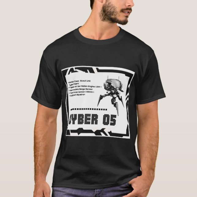 Cyber 05 Mech Robot T-Shirt (Vorderseite)