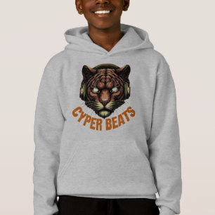 Cyber Beats Panther - Music Lover DJ Headphones Hoodie