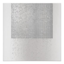 Cyber Binary Minimal Monochromatisches Silber Grau