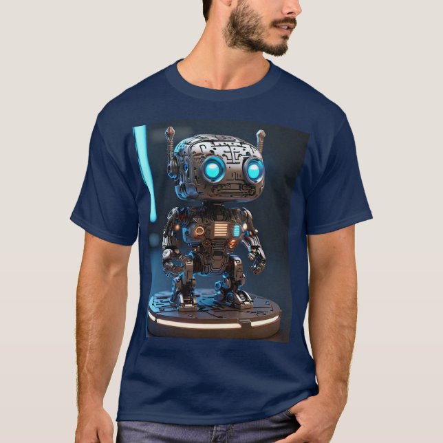 Cyber Buddy - Der futuristische Roboterbegleiter T-Shirt (Vorderseite)