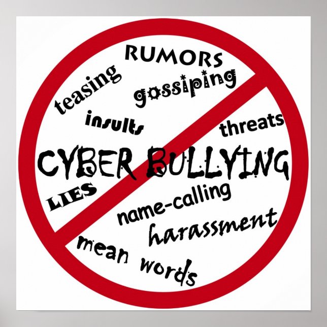 Cyber Bullying Poster stoppen (Vorne)