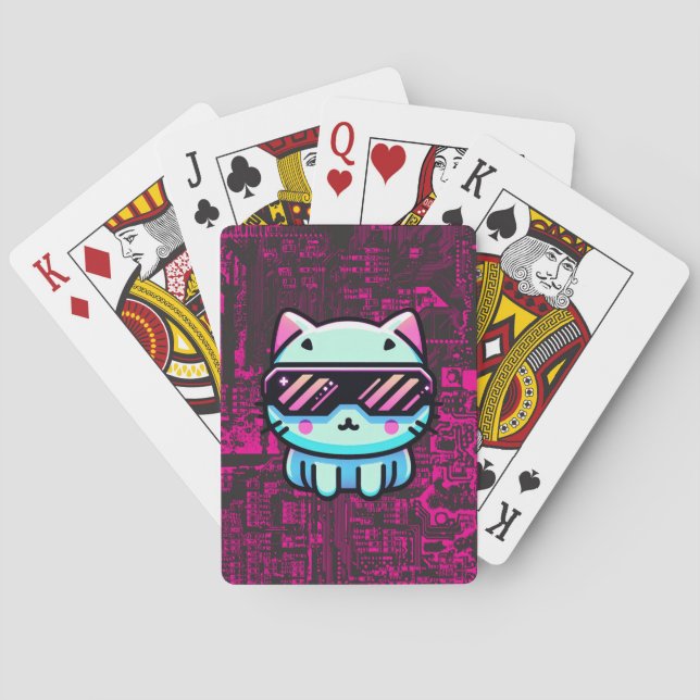 Cyber Cat Spielkarten (Rückseite)