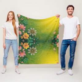 Cyber Chartreuse Fleecedecke