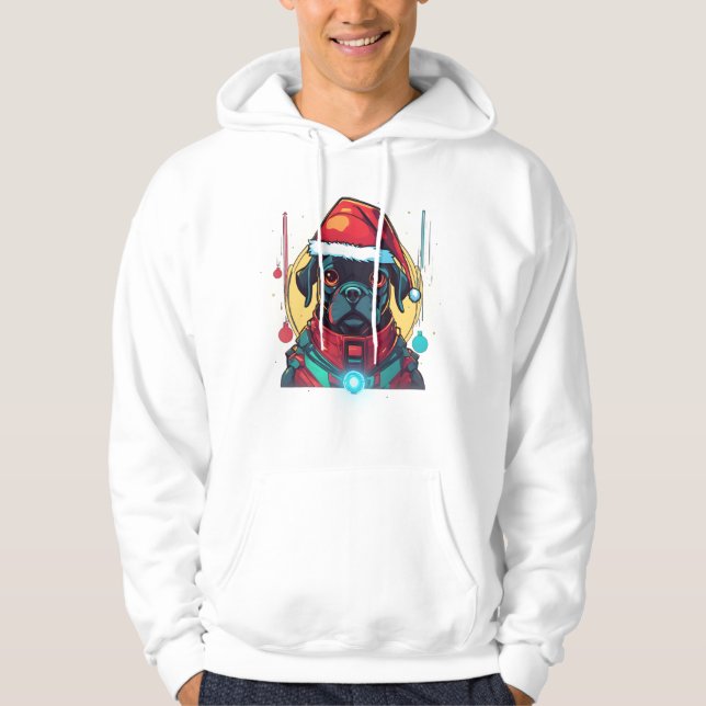 Cyber Christmas Puppy Hoodie (Vorderseite)